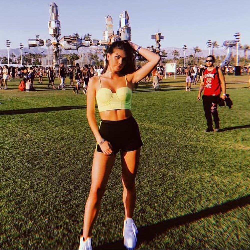 LF green crop top